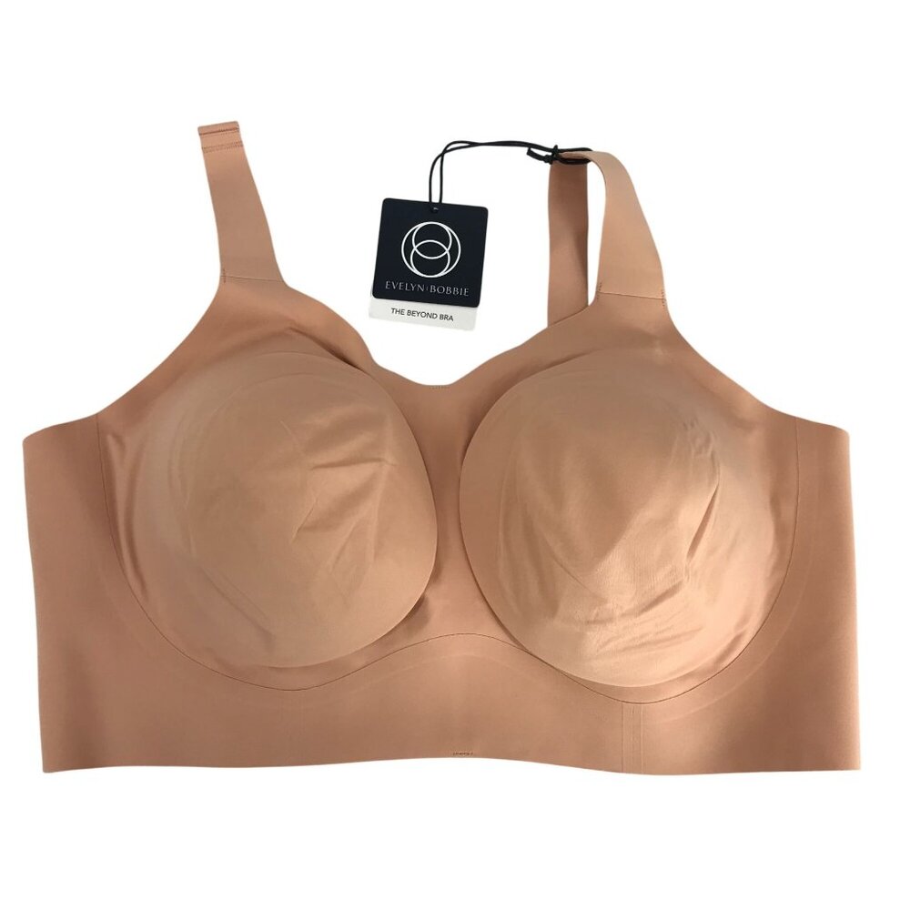 EVELYN BOBBIE ~ THE BEYOND BRA ~ DARK NUDE ~ WOMENS 3XL ~ NO WIRE LIFT SHAPING